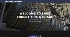 Desktop Screenshot of lakeforesttireandbrake.com