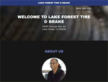 Tablet Screenshot of lakeforesttireandbrake.com